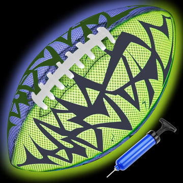 Jasonwell Glow in The Dark Football - Strong Grip Light Up Football Toy Stuff Sports Balls for Boys Kids Teenage Junior Youth Adult Outdoor Christmas Birthday Gifts for Age 6-8 8-12 13 + Year Old No.3 - Jasonwell